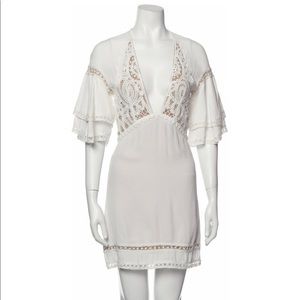 For Love & Lemons Plunge Mini Dress